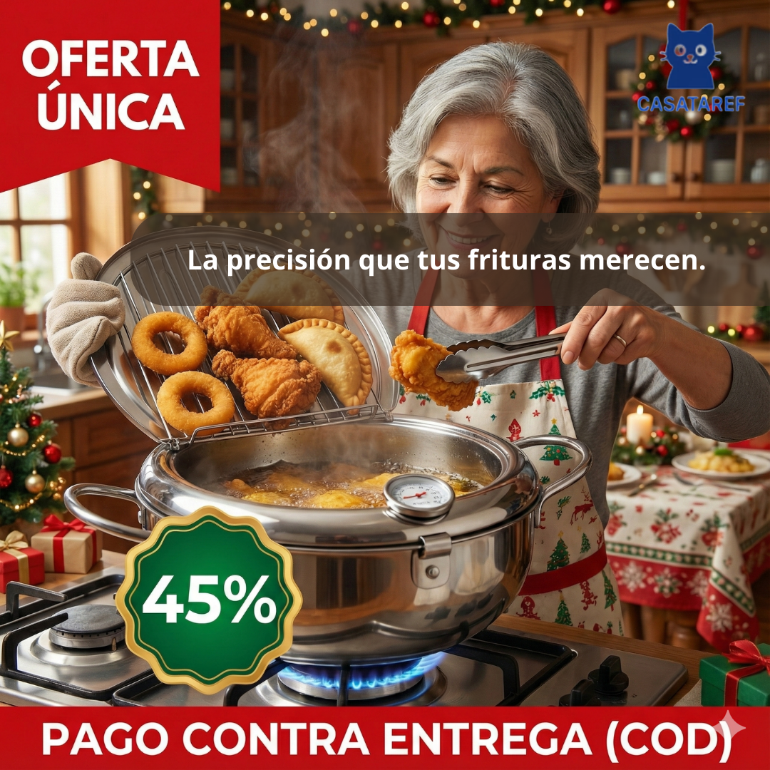 Olla Japonesa Tempura – Control de Temperatura – Frituras Perfectas y Seguras en Minutos