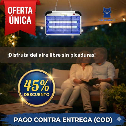 Lámpara Eléctrica Atrapa Insectos – Eliminación UV – Hogar libre de mosquitos todo el año
