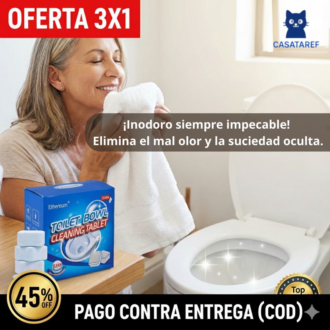 Pastillas Efervescentes para Inodoro – Limpieza Profunda – Baño limpio y sin olores por semanas