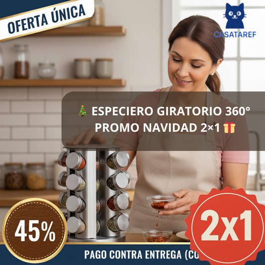 🏠 ESPECIERO GIRATORIO 360° – PROMO NAVIDEÑA 2×1 🎁