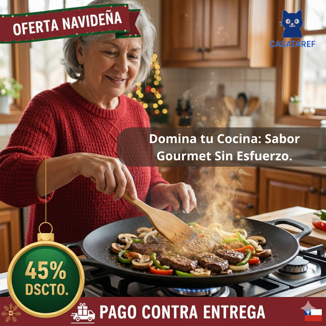 Plancha Antiadherente 30 cm – Cocina Fácil – Resultados Perfectos en Minutos