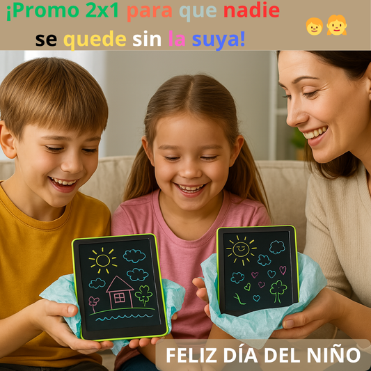 Promo 2x1: Pizarra Mágica LCD – Dibuja y Aprende – El regalo 2x1 perfecto para este Día del Niño sin pantallas