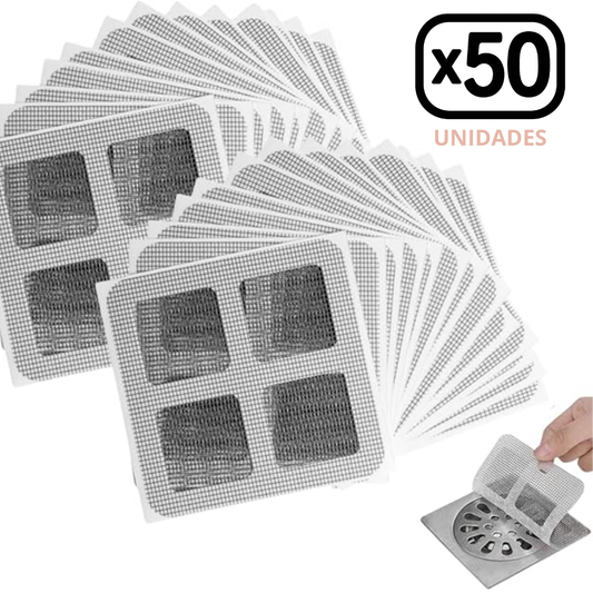 Filtros Desechables x50 – Atrapa Cabello – Mantén tu desagüe limpio y sin tocar suciedad en segundos