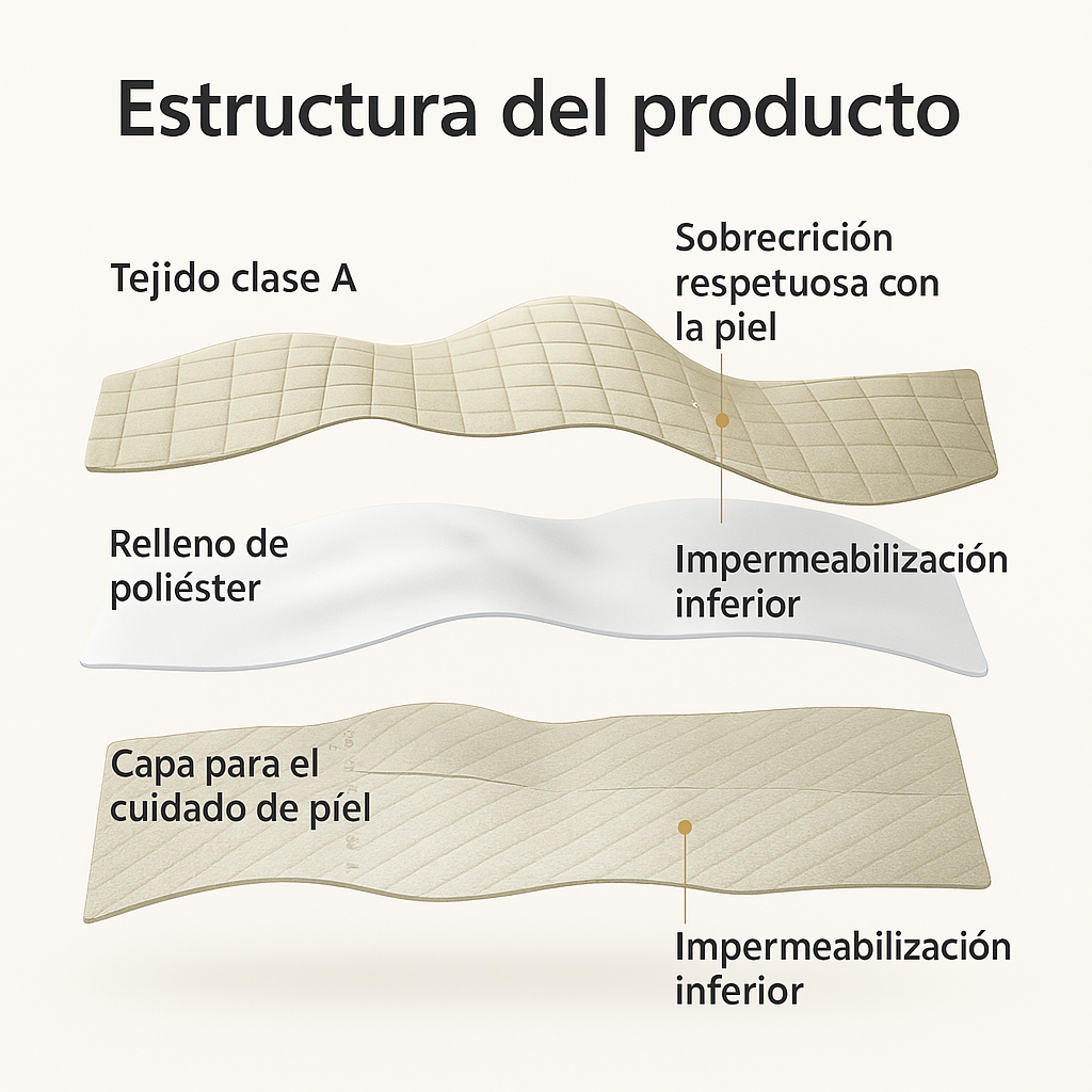Cubre colchón impermeable + FUNDAS DE REGALO – Bloquea líquidos y manchas –
