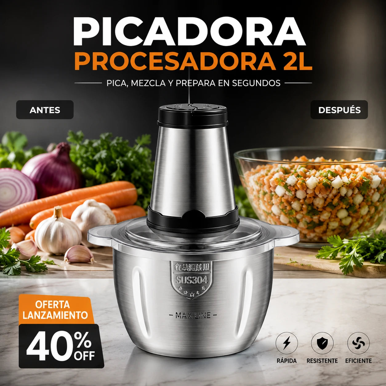 PicaMax Pro - Pica Todo en 10 Segundos · 30% OFF