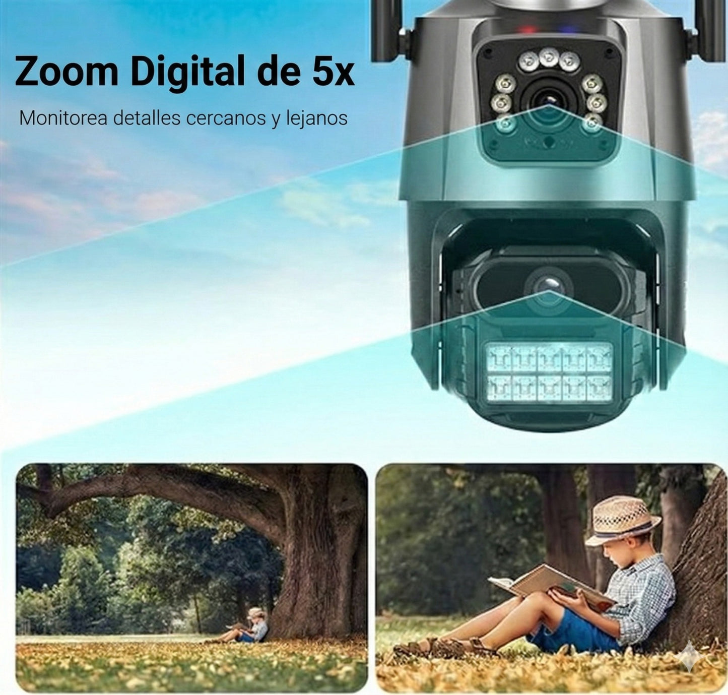 Cámara IP 360° WiFi - Seguimiento Inteligente - Protección Activa 24/7 desde el primer día