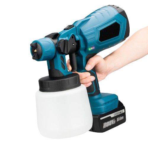 Pistola de pintura + 2 Baterías Litio 98V – Acabado profesional en minutos sin esfuerzo