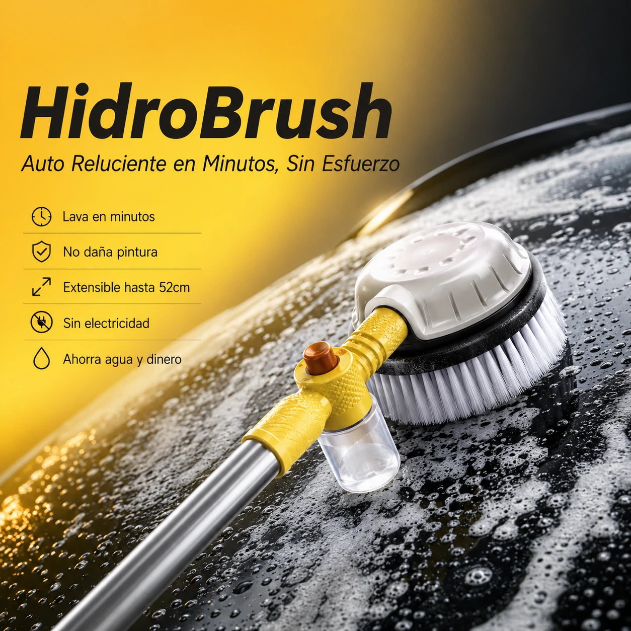 HidroBrush - Auto Reluciente en Minutos, Sin Esfuerzo