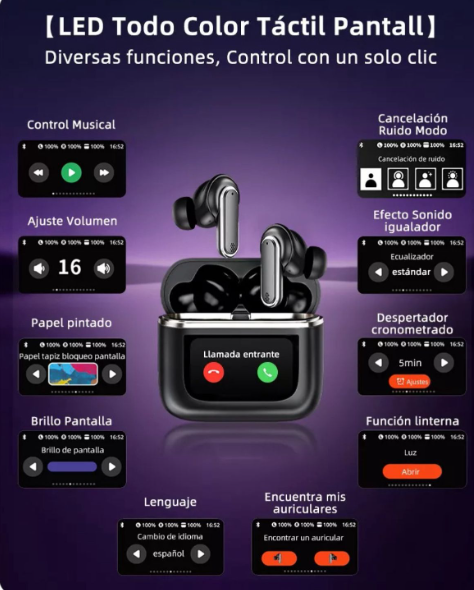 Audífonos Inalámbricos ANC – Escucha Clara – Llamadas Nítidas Todo el Día